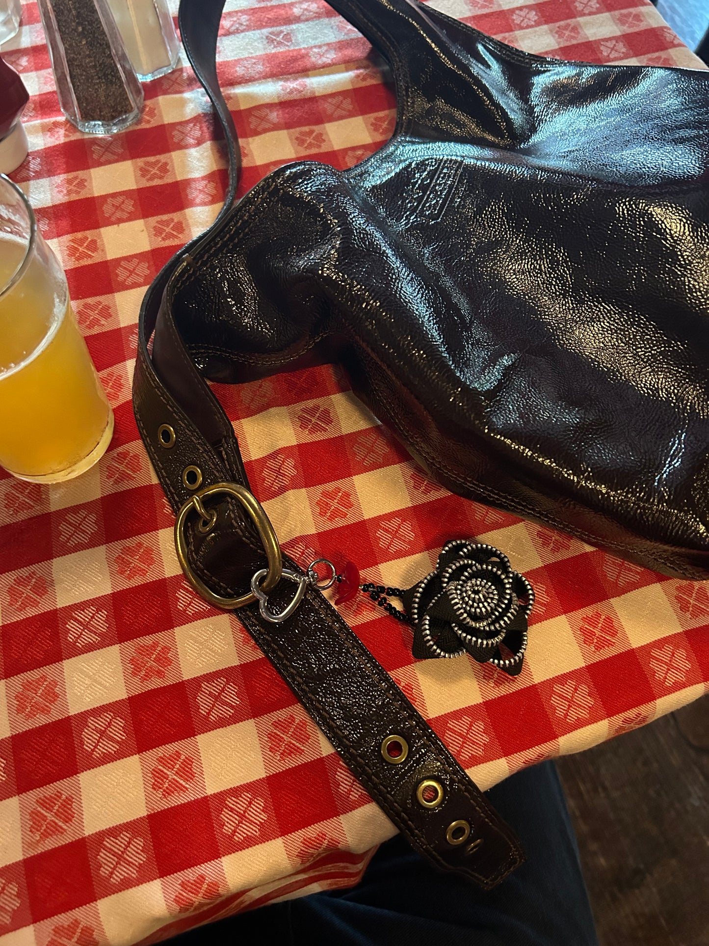 Zipper Rose Bag Charm