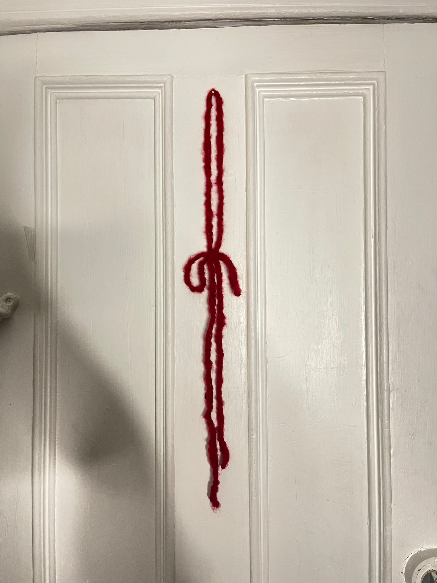 Mohair skinny neck tie
