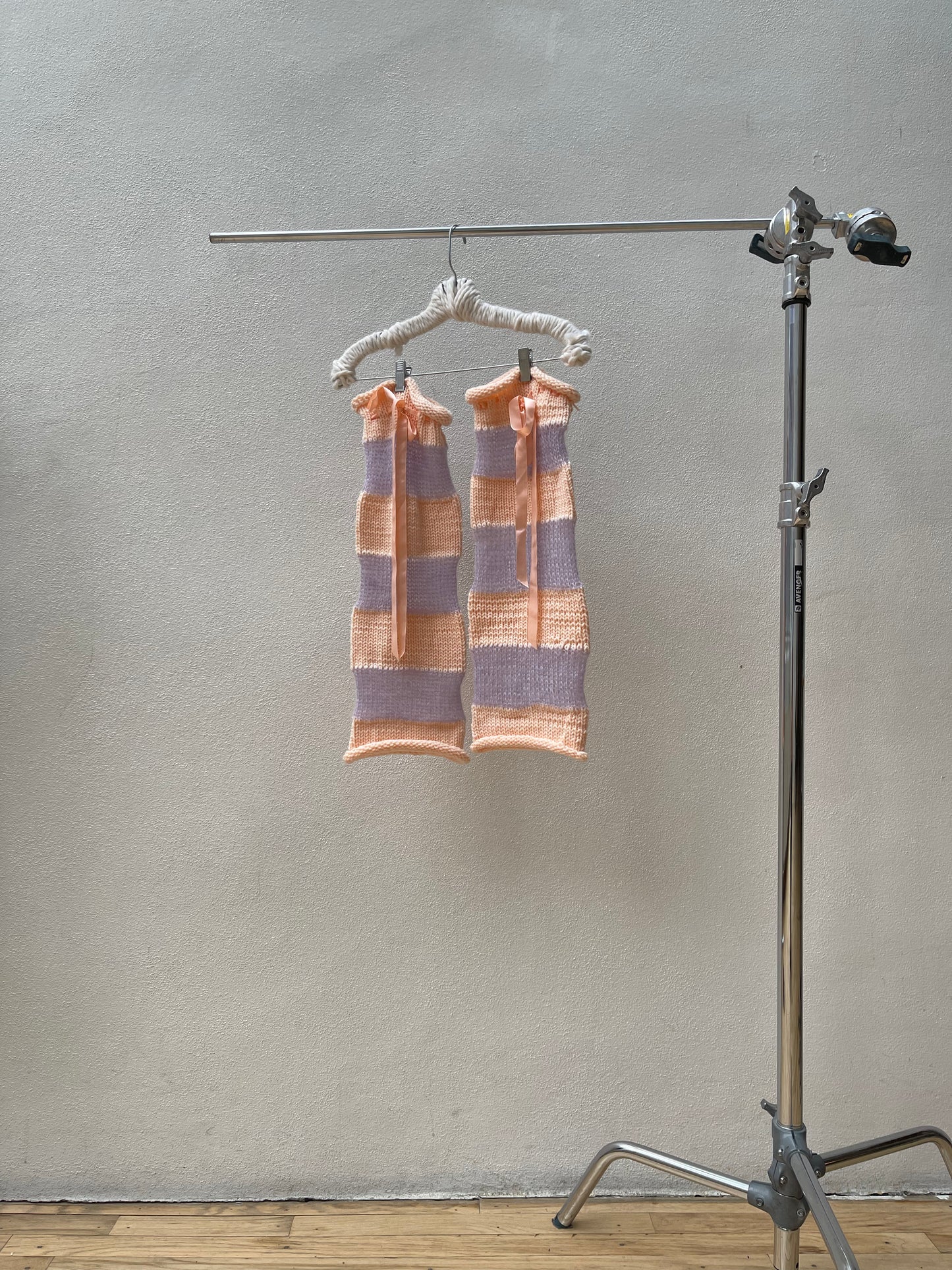 Peach and Lilac Leg Warmers