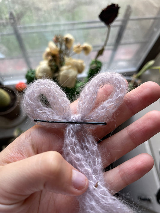 Pale Purple Mini Bow Pins