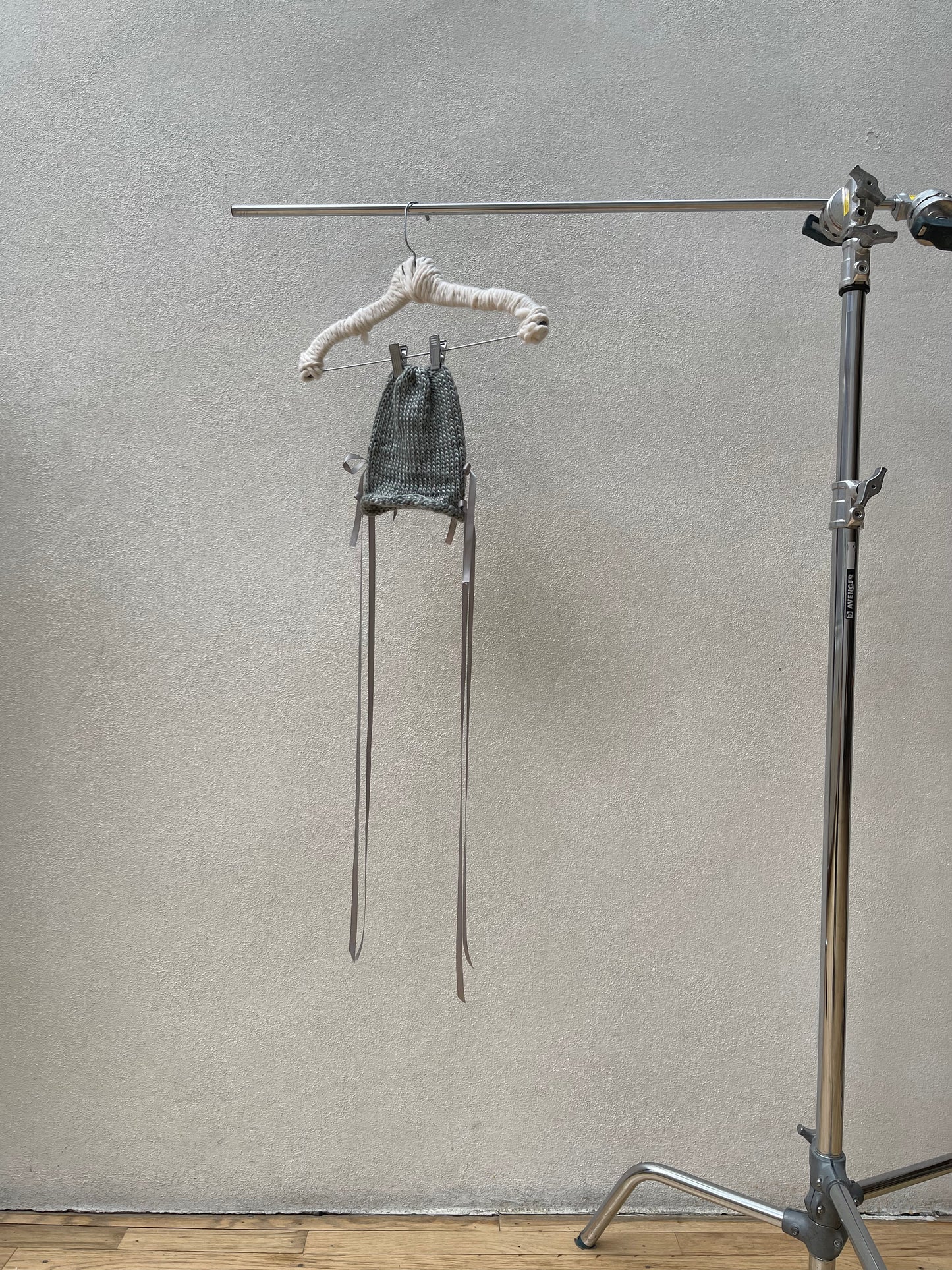 Grey Ribbon Bonnet °❀⋆.ೃ࿔*:・