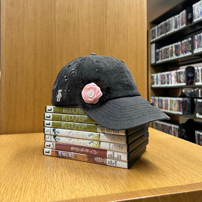 Mink Rose denim cap ૮꒰ ྀི >⸝⸝⸝< ྀི꒱ა