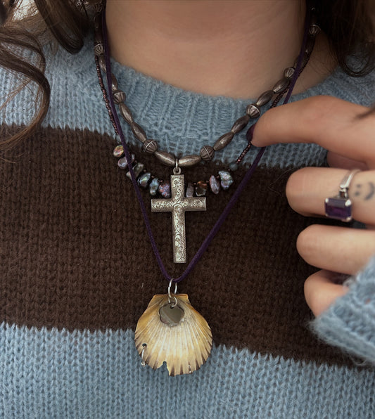 Pierced Shell Necklace