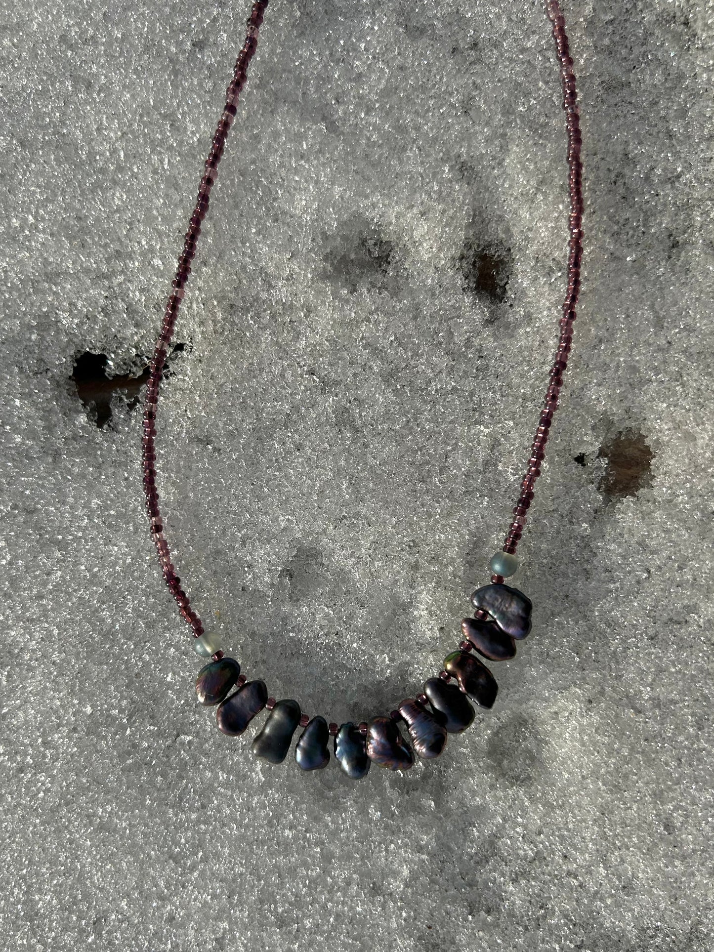 Plum Pearl necklace