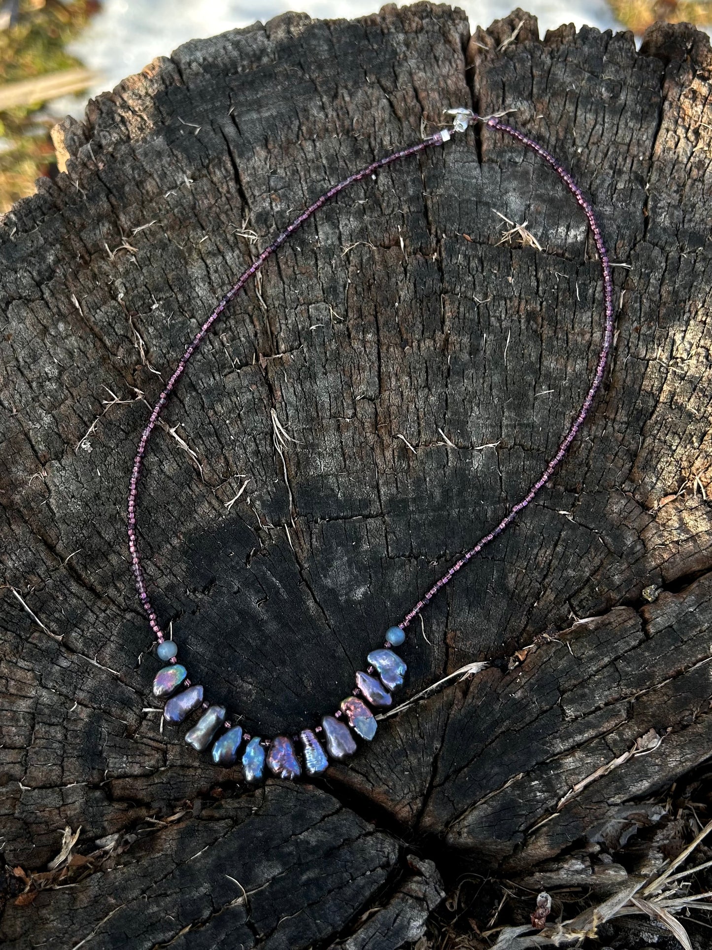 Plum Pearl necklace