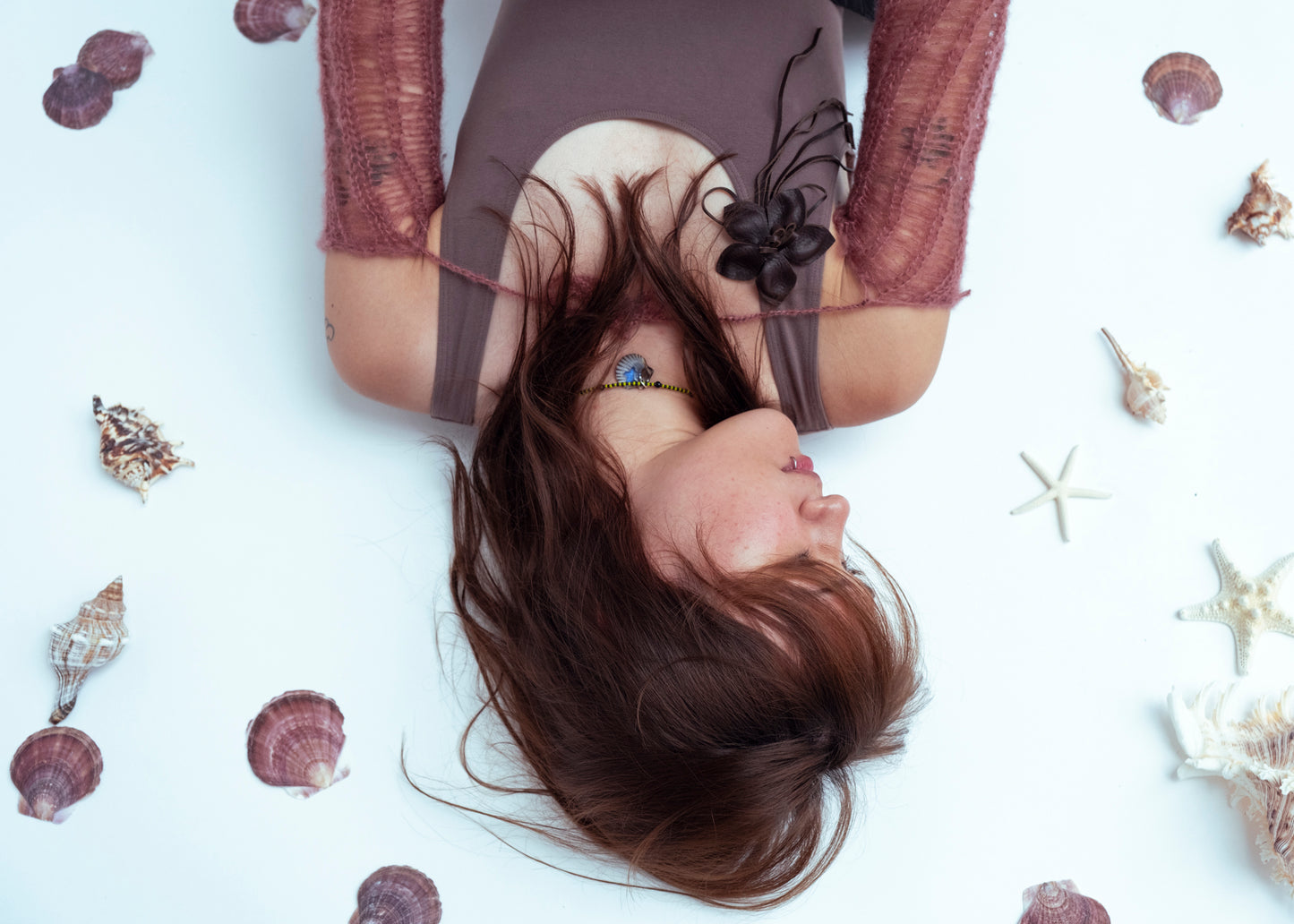 Leather Flower Pin