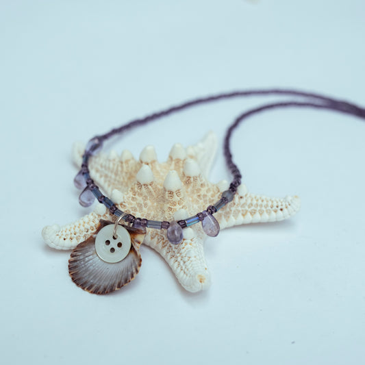 Glass Button Necklace