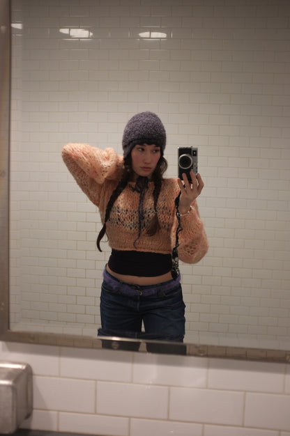 Peach fuzzy sweater