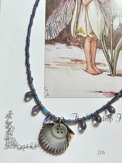 Glass Button Necklace