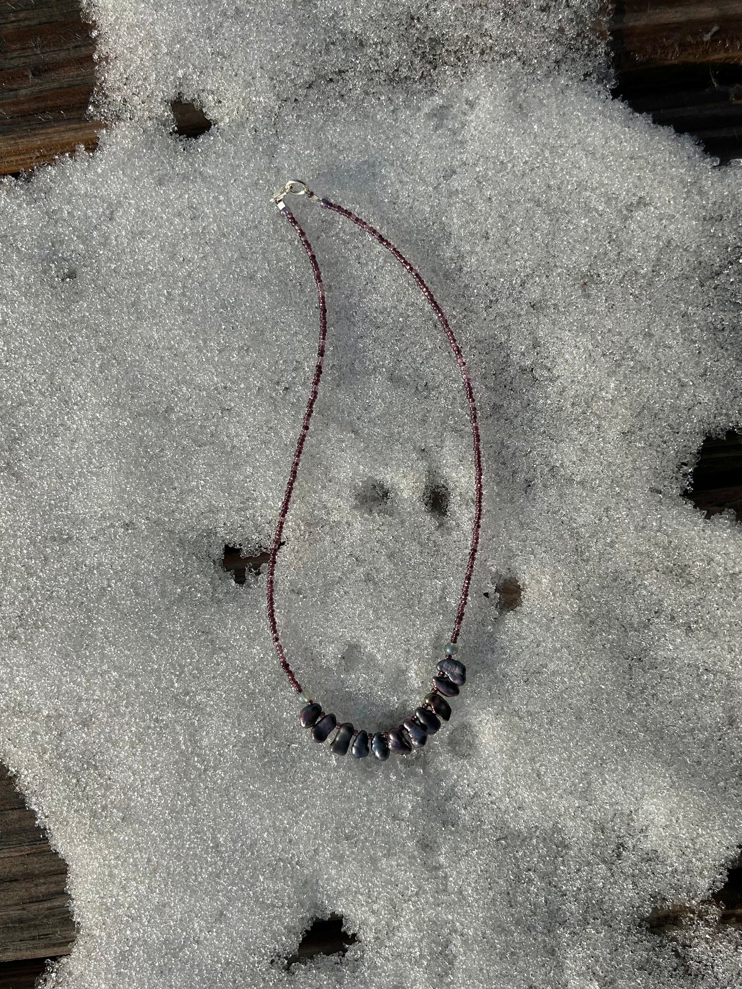 Plum Pearl necklace