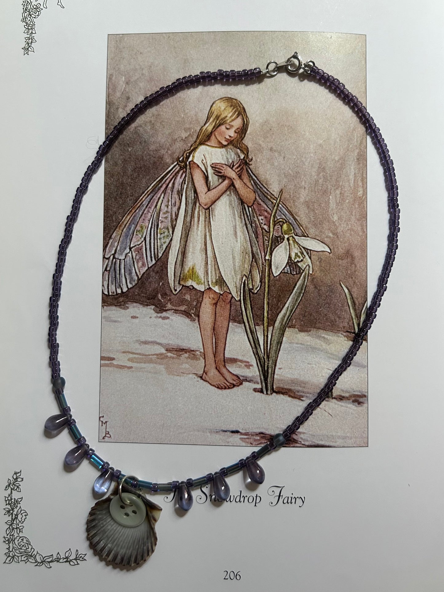 Glass Button Necklace