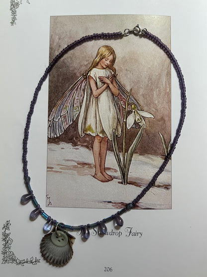 Glass Button Necklace