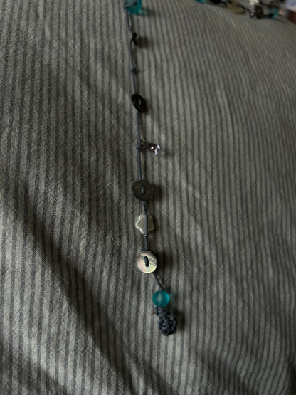 Blue beaded belt