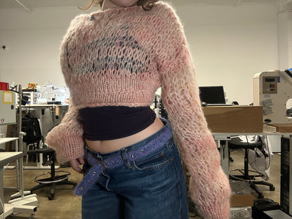 Peach fuzzy sweater