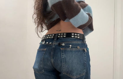 Blue beaded belt