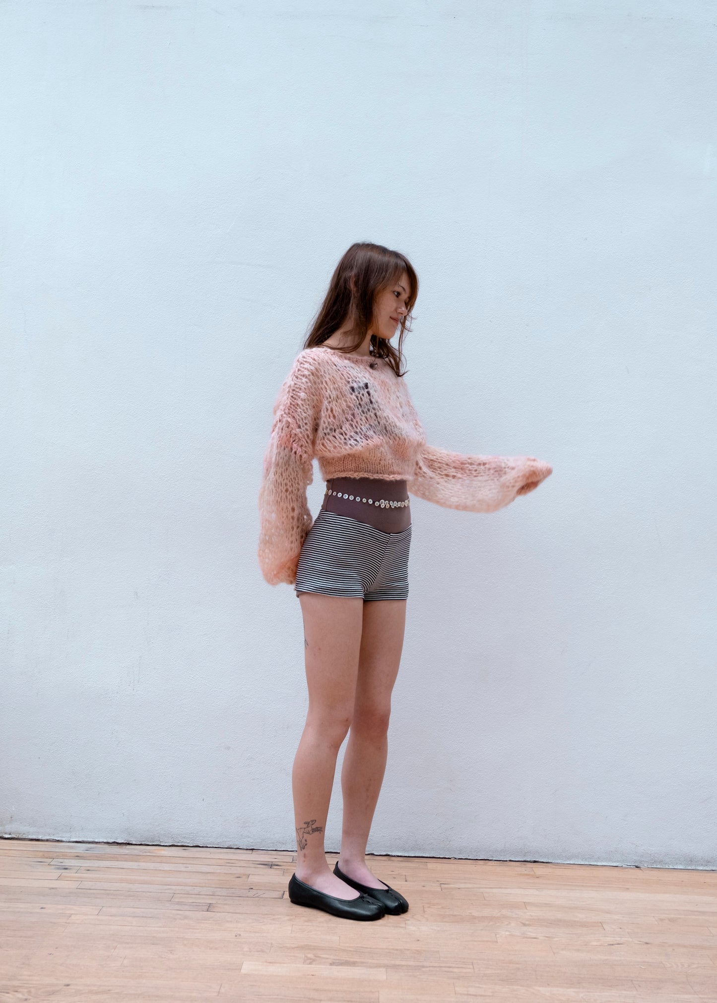 Peach fuzzy sweater