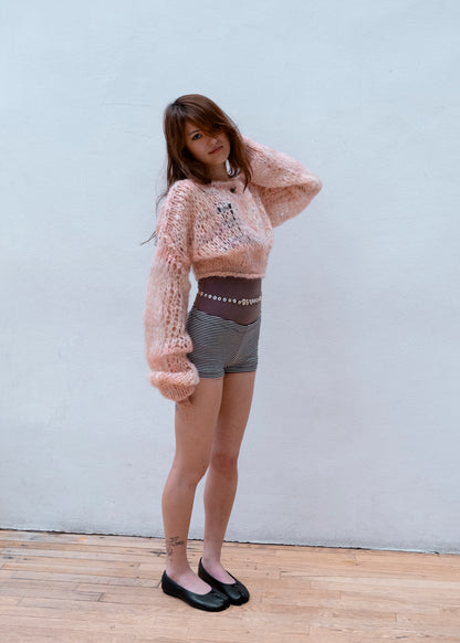 Peach fuzzy sweater