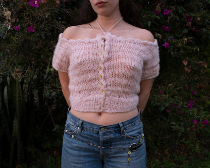 Pink Scallop Top