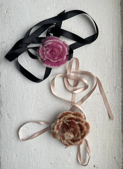 Mink Flower neck tie ꕤ