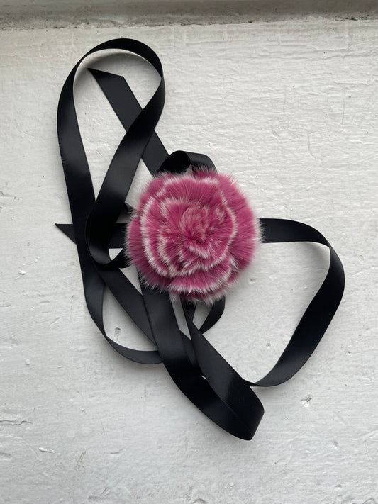 Mink Flower neck tie