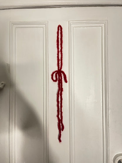 Mohair skinny neck tie