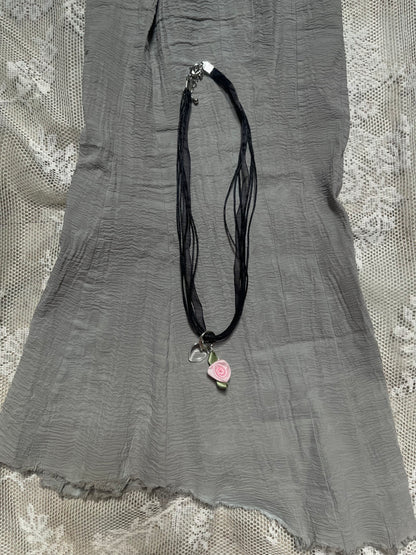 Clear heart necklace