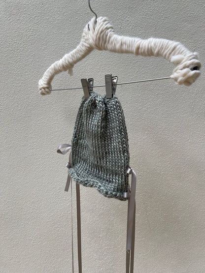 Grey Ribbon Bonnet °❀⋆.ೃ࿔*:･