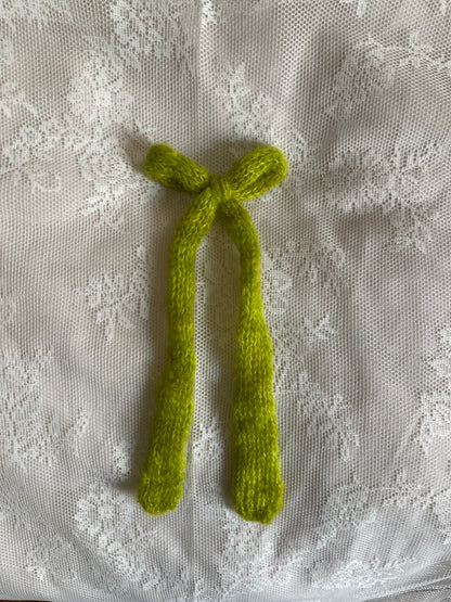 Moss Mohair Bows
