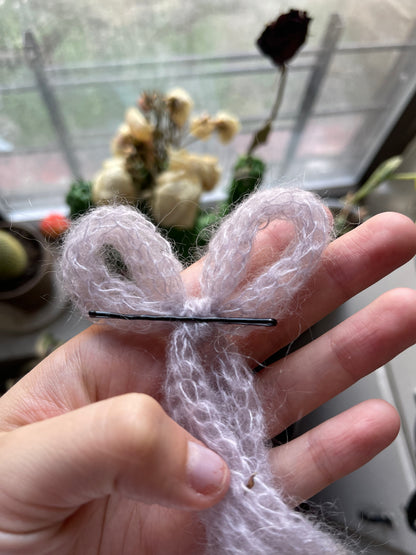 Pale Purple Mini Bow Pins